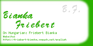 bianka friebert business card
